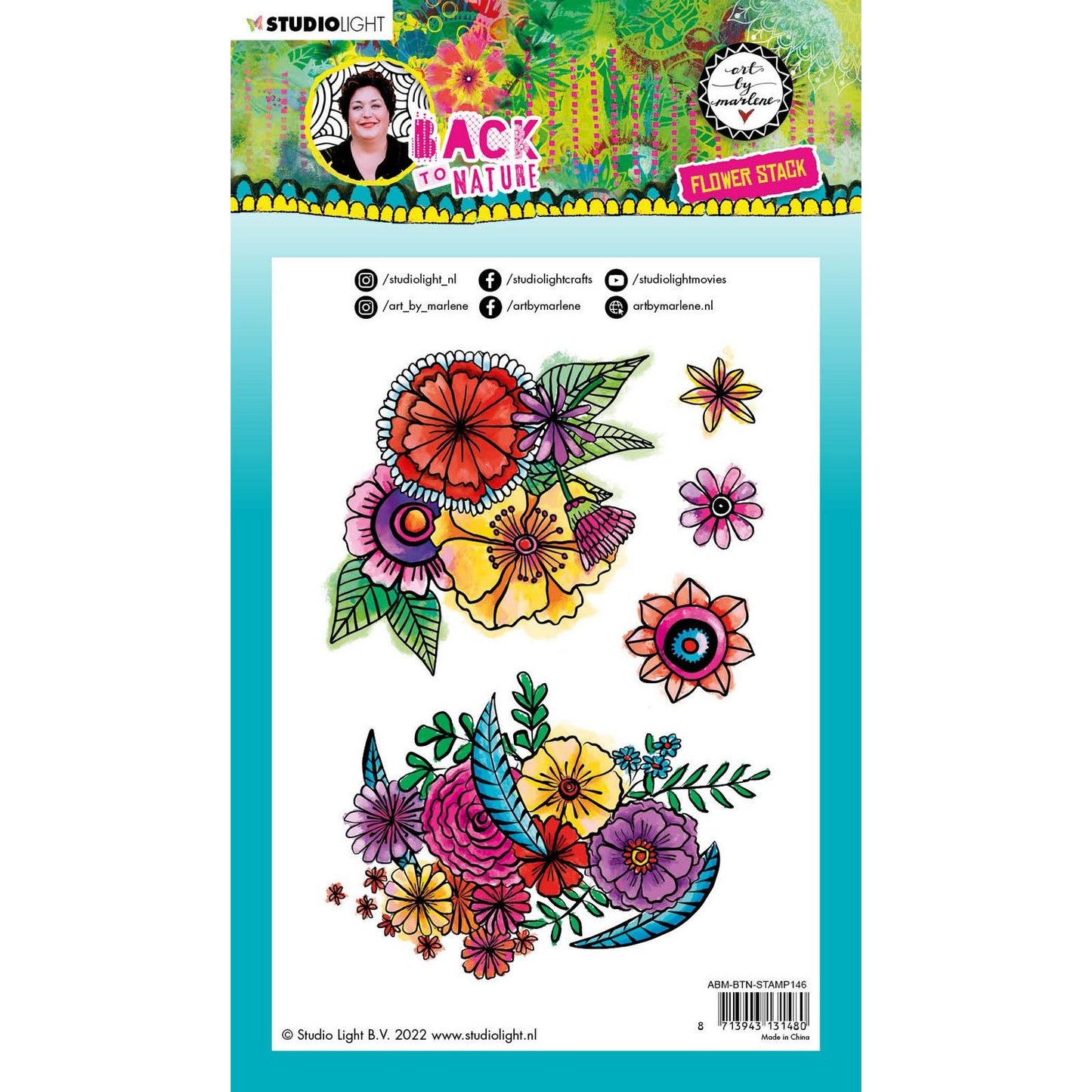 Studiolicht • Zurück zur Natur, transparenter Stempel, Blumenstapel