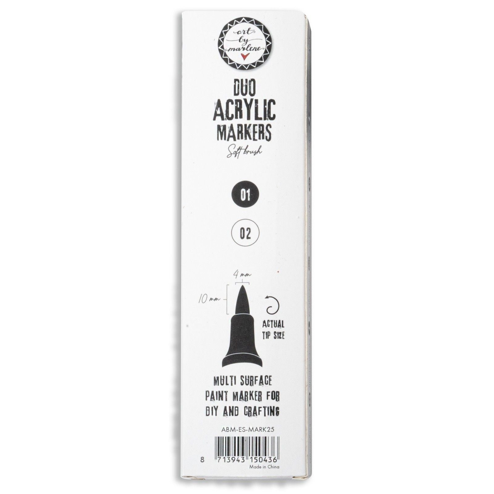 Studioleuchte • Essentials Duo-Acrylmarker in Schwarz und Weiß