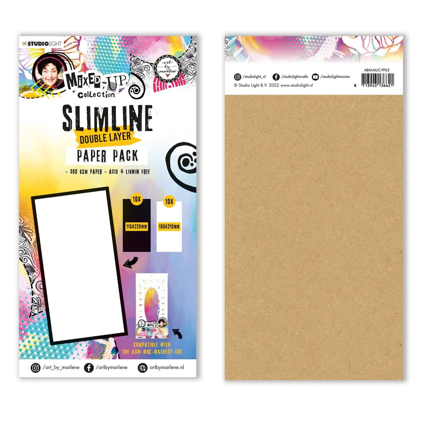 Studioleuchte • gemischte Sammelpapierpackung Slimline Doppelschicht