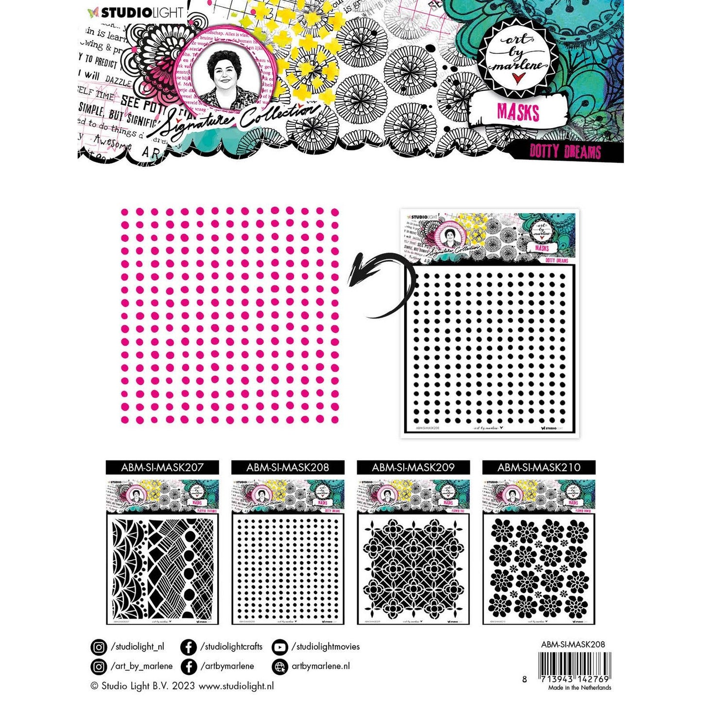 Studiolicht • Signaturkollektion Maskenschablone Dotty Dreams