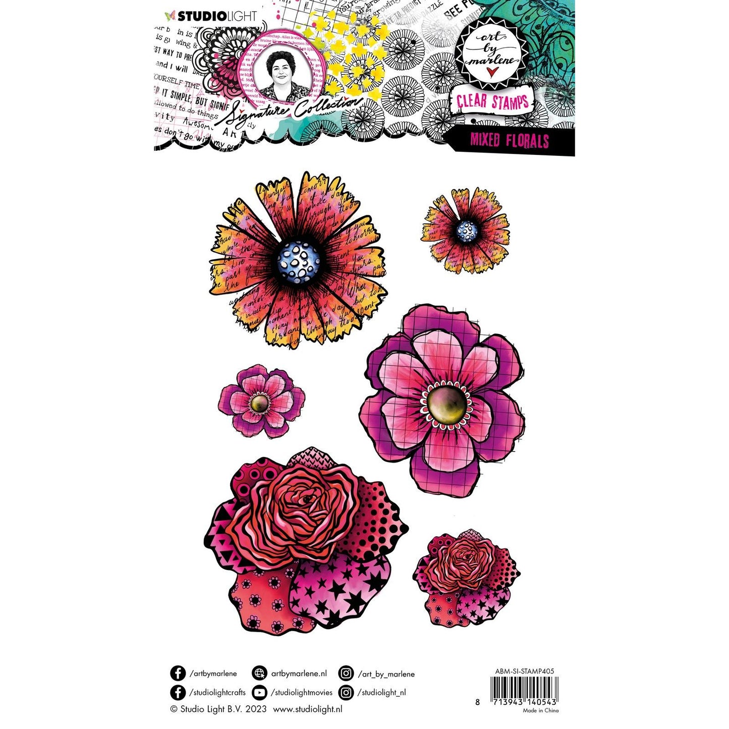 Studio Light • Signature-Kollektion, transparente Stempel, gemischte Blumen