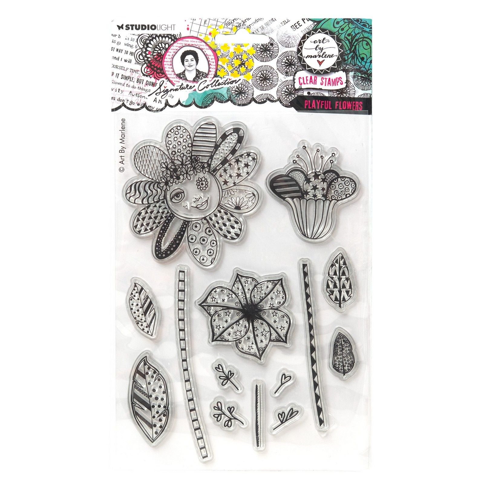 Studio Light • Signature Collection Clear Stamp verspielte Blumen