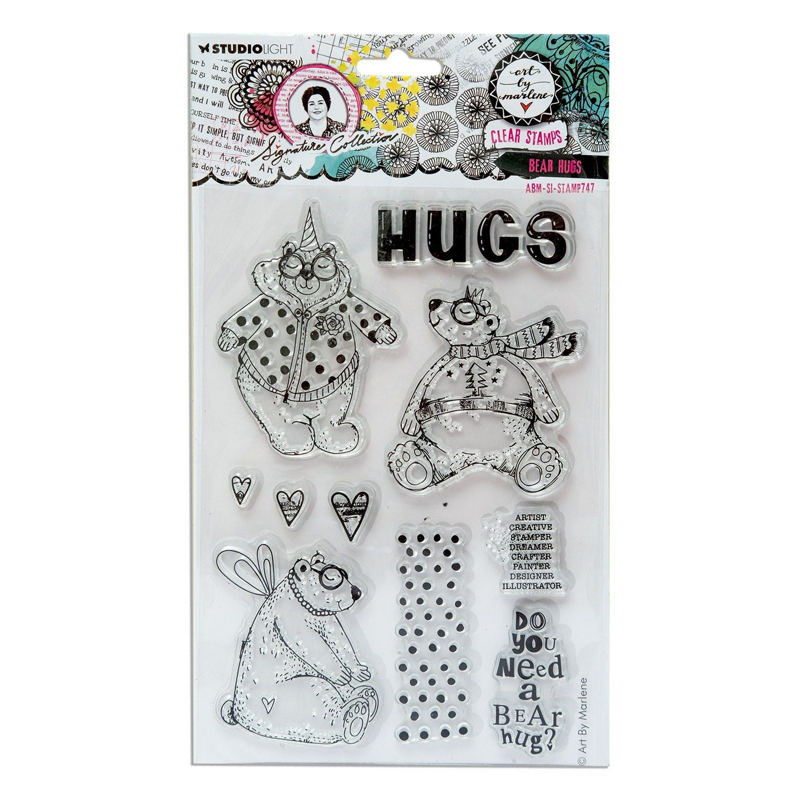 Studiolicht • Kunst von Marlene Clear Stamp Bear Hugs