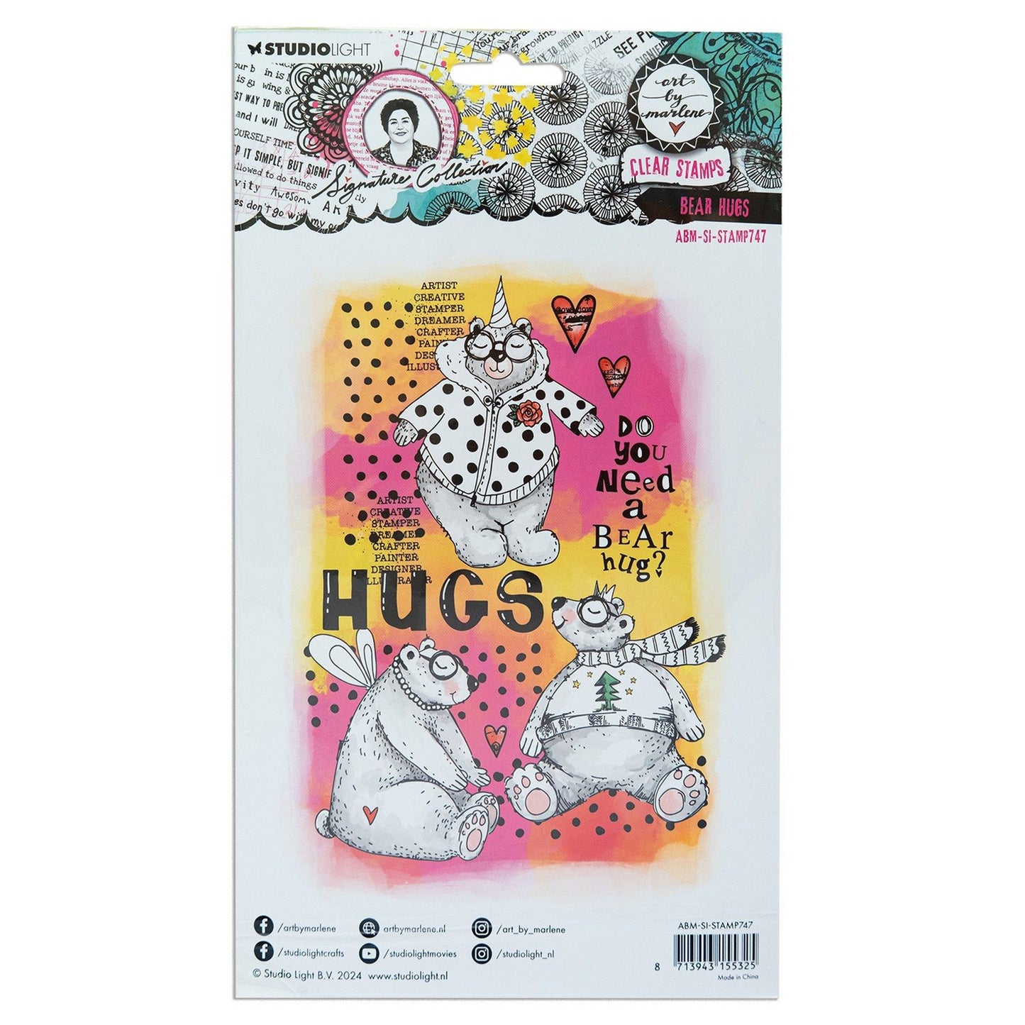 Studiolicht • Kunst von Marlene Clear Stamp Bear Hugs