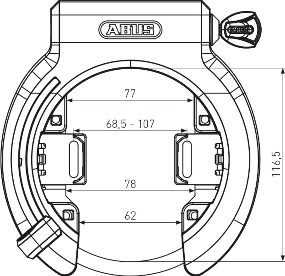 Abus Granit X-Plus 6950m ohne Rahmenschloss