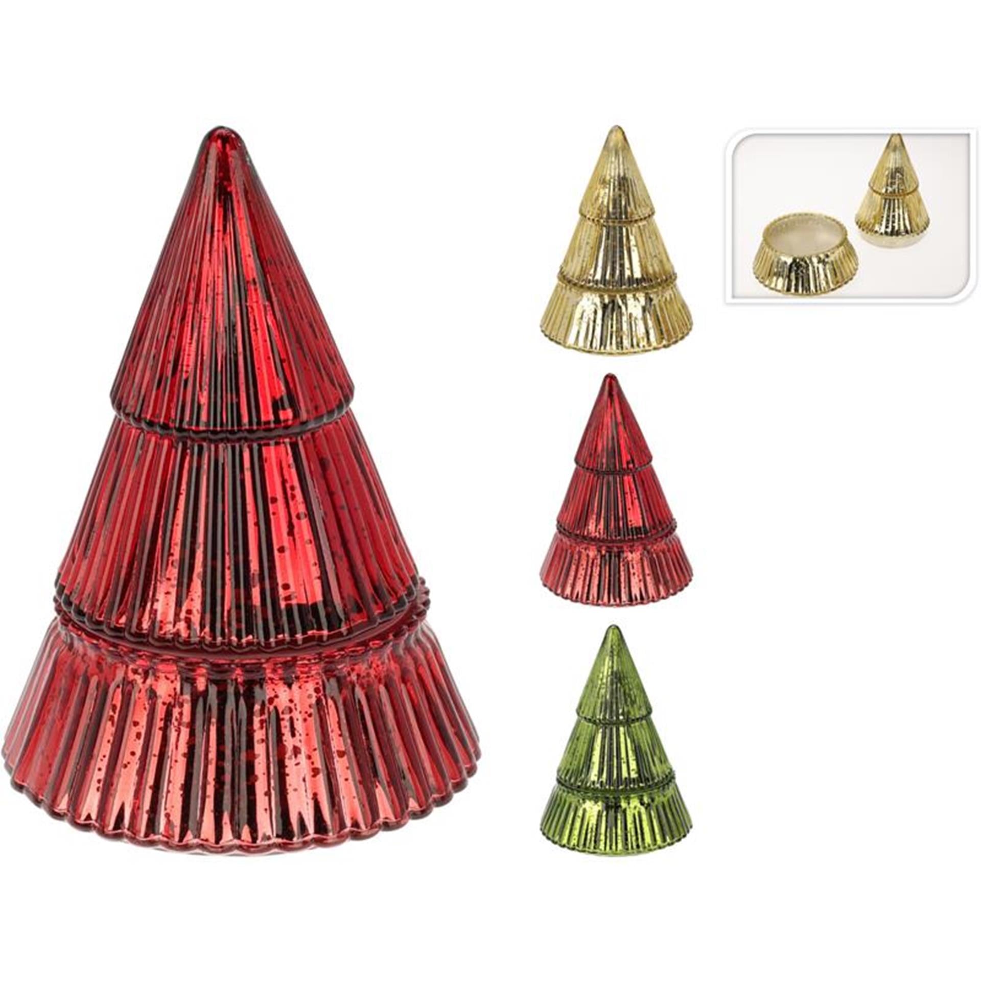 Home-Styling-Duftkerze im Weihnachtsbaumglas mit Deckel