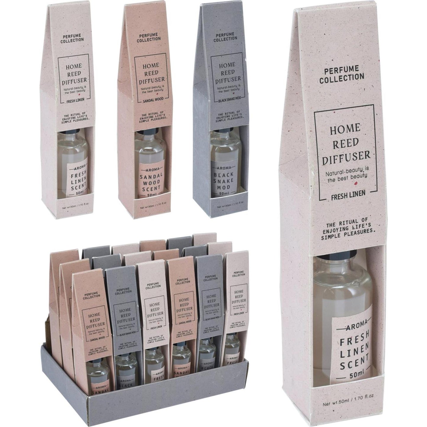 Aroma-Diffusor-Set 8cm 3 sort.