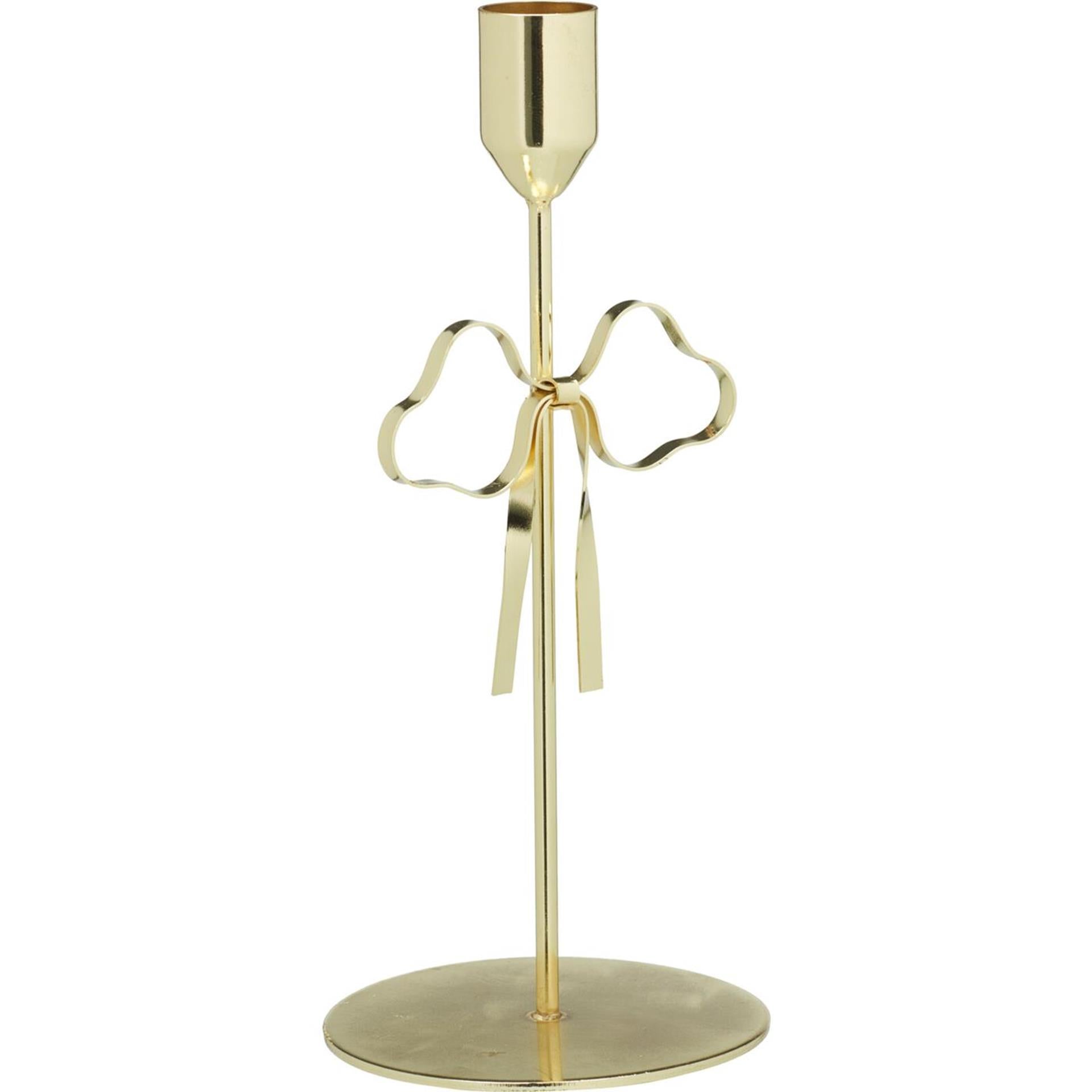 Home Styling Kerzenständer Schleife Gold 9x9x20,6cm