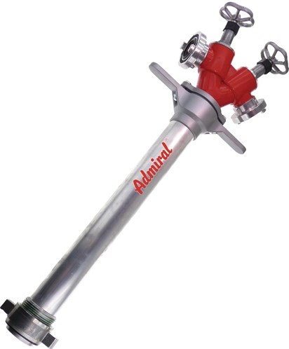 Admiral Hydrantenstandrohr | Aluminium | dn 80 | 2 x C-Ausgang, 2 Ventile | 1 Stück - 1090bv-80-cc - 1090bv-80-cc