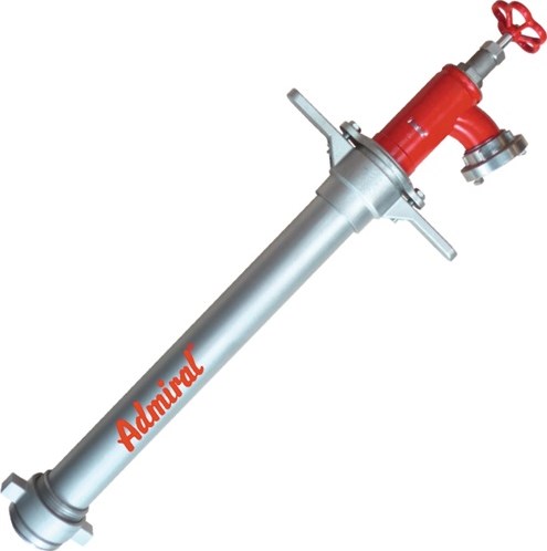 Admiral Hydrantenstandrohr | Aluminium | dn80 | 1 x C-Drain, 1 Ventil | 1 Stück - 1090av-80-c - 1090av-80-c