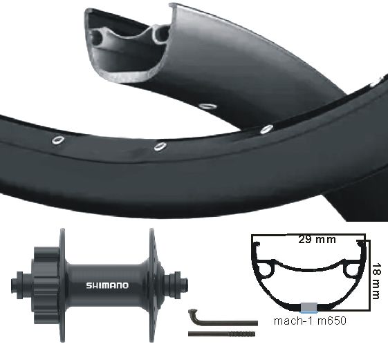 KGS Vorderrad 28 Zoll (622) MAC1-M650 + Spaak Zw Cass Scheibe 6 Bolt