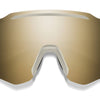 Smith Impuls Bril Matte Knochenchrom schwarzer Goldspiegel