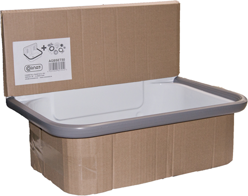 Cornat Stahlgießtablett 50 cm mit - agbset50