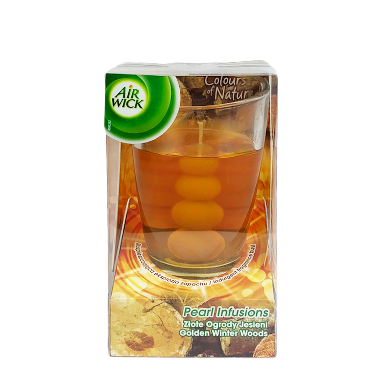 Luftdocht-Duftglasperlenaufgüsse mit goldenen Winterhölzern, 120 g