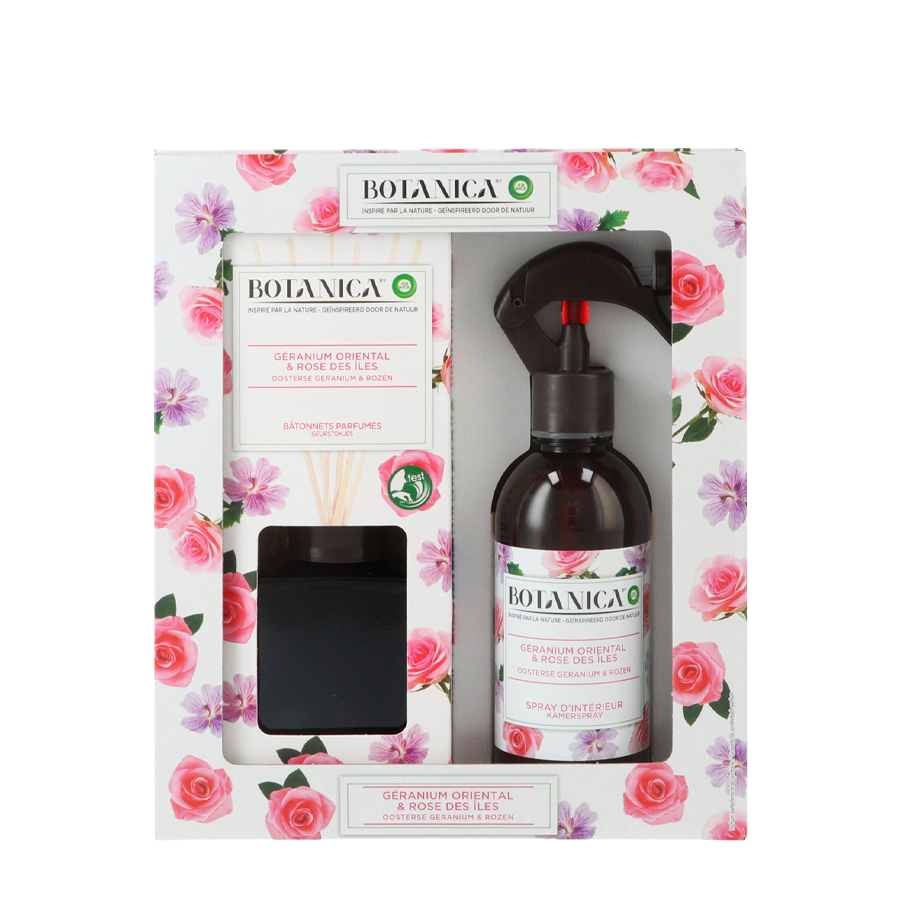 Luftdocht-Geschenkset Botanica Island Rose orientalische Geranie
