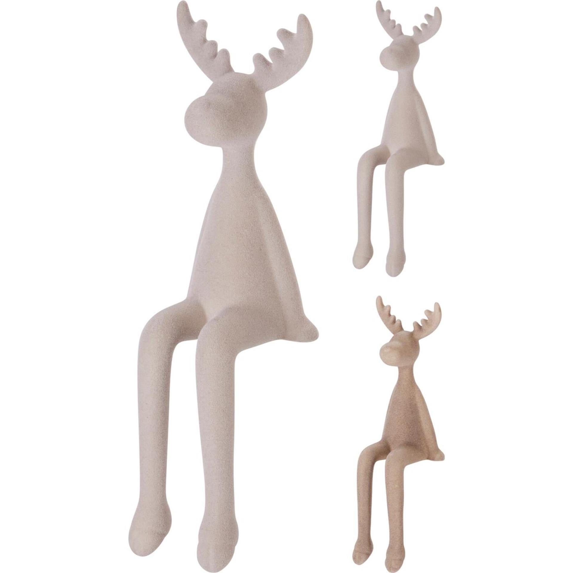 Rentier sitzend 30cm 2sort cl