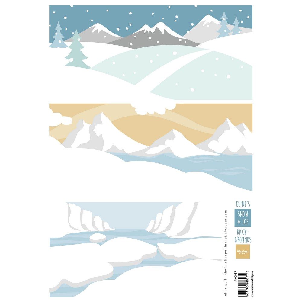 Marianne Design • Schneidebogen Elines Hintergründe Schnee Eis