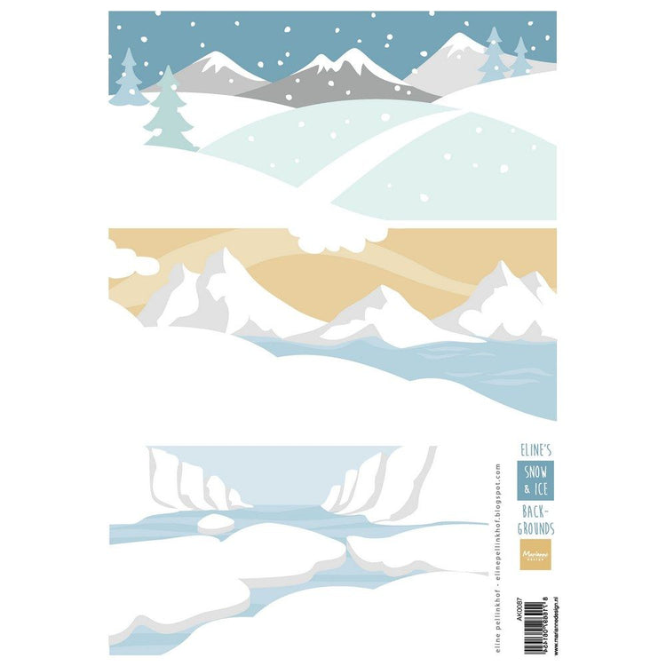 Marianne Design • Schneidebogen Elines Hintergründe Schnee Eis