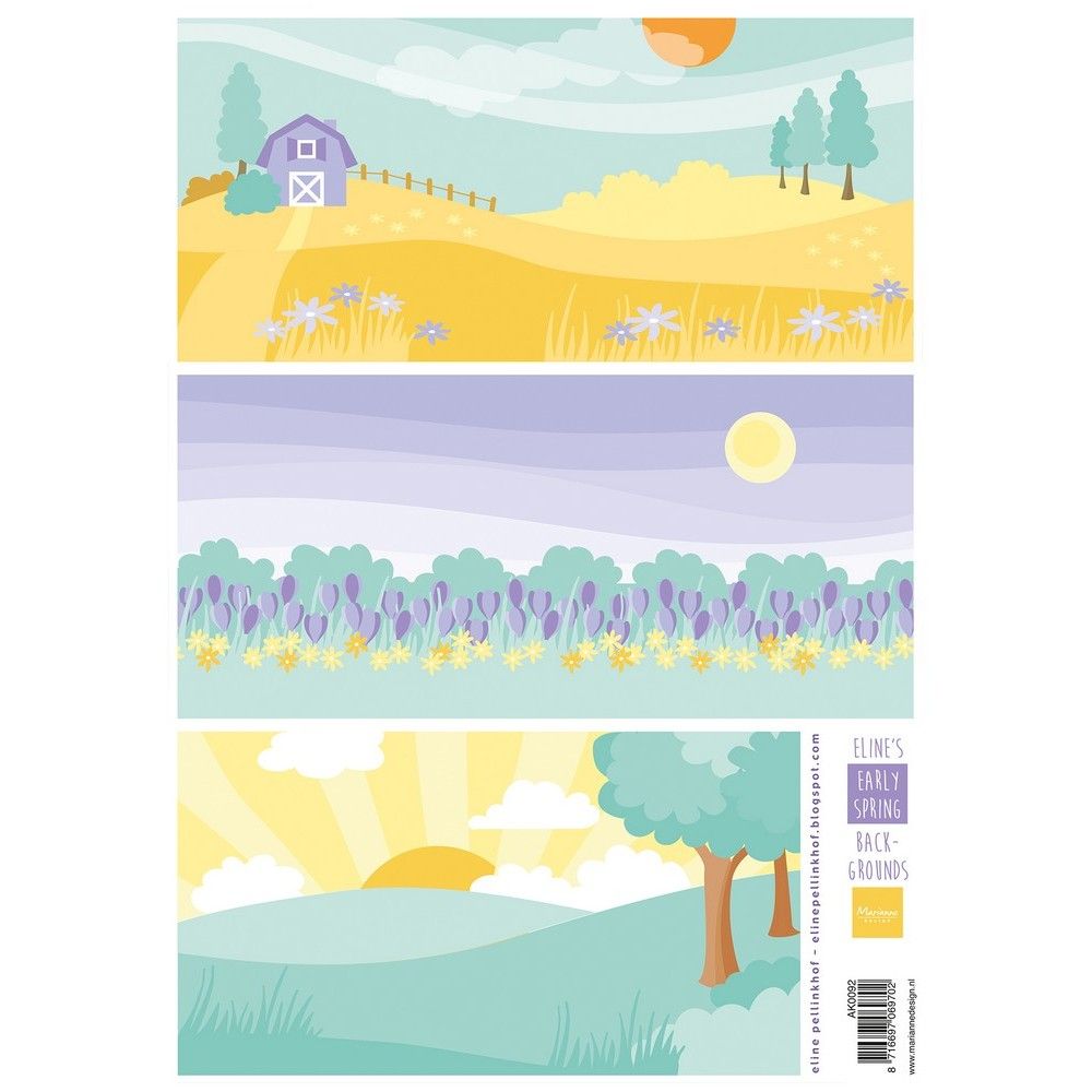 Marianne Design • Schnittbogen Elines frühe Frühlingshintergründe