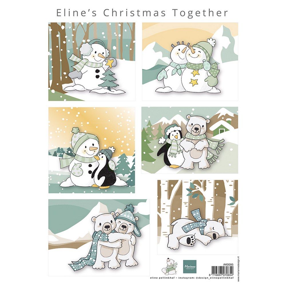 Marianne Design • Schnittbogen „Eline's Christmas Together“.