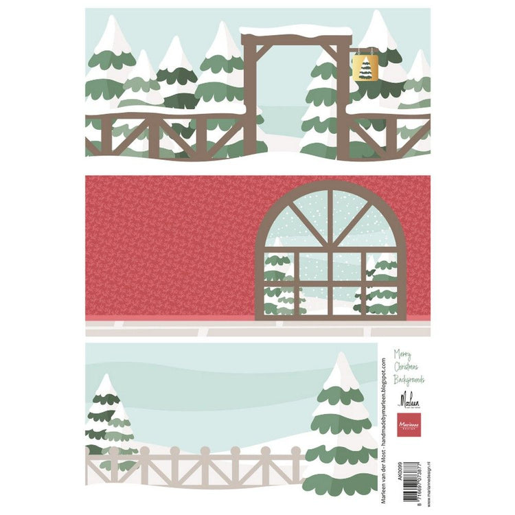 Marianne Design • Decoupage-Hintergründe für frohe Weihnachten von Marleen