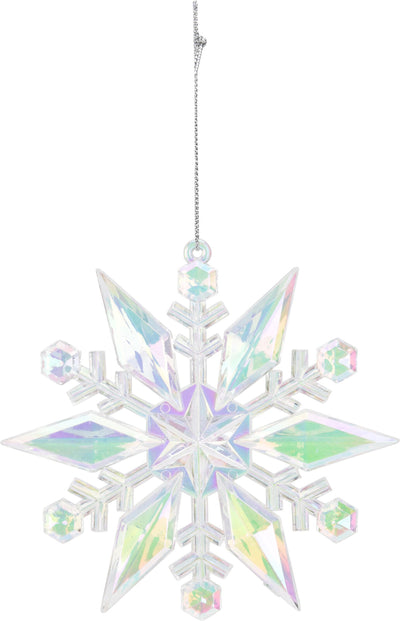 Home Styling Weihnachtsanhänger Schneeflocke 11cm irisierend