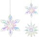Home Styling Weihnachtsanhänger Schneeflocke 11cm irisierend