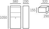 Allux Paketsäule Allux 600 Anthrazit - 40060065 - afbeelding 2