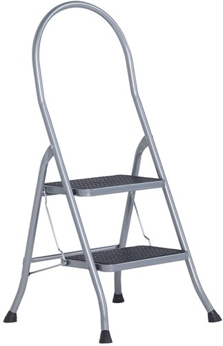 Altrex Cromato Haushaltstreppe 2-stufig mit hoher Konsole Silber - 500950
