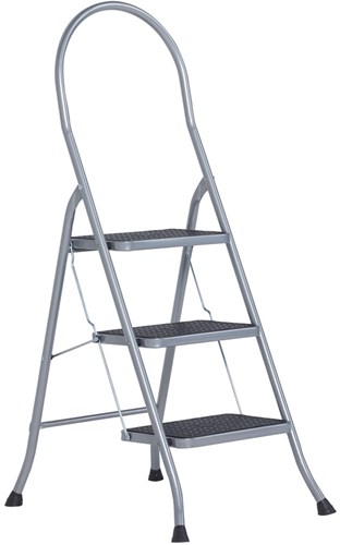 Altrex Cromato Haushaltstreppe 3-stufig mit hoher Konsole Silber - 500951