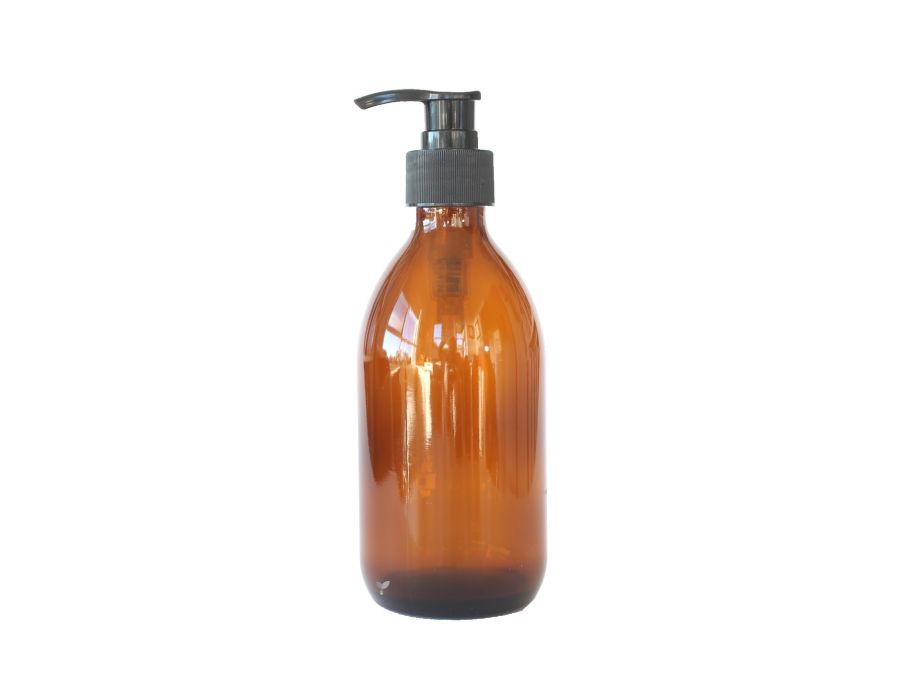 La Droguerie Ecologique Glass Pump Bell Flasche 300 ml Bernstein