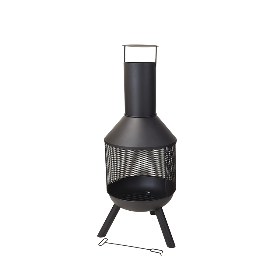 Progarden Prograrden Kamin mit Schornstein 116 cm Metall