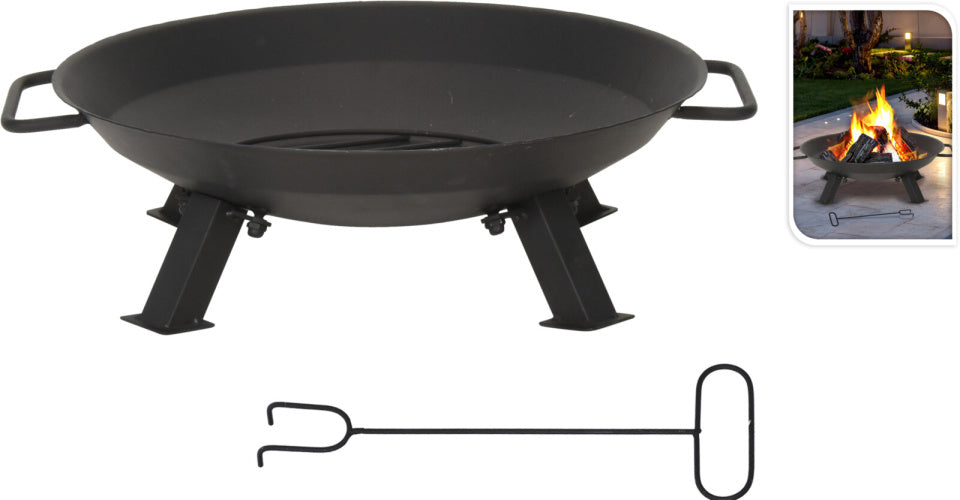 Ambiente Fire Bowl auf 4 Beinen Metall Ø46 x H17 cm
