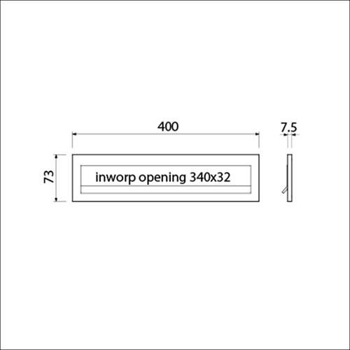 Ami-Briefschild DL 400 mm Feder f1 Türstärke 38 42 – 400131