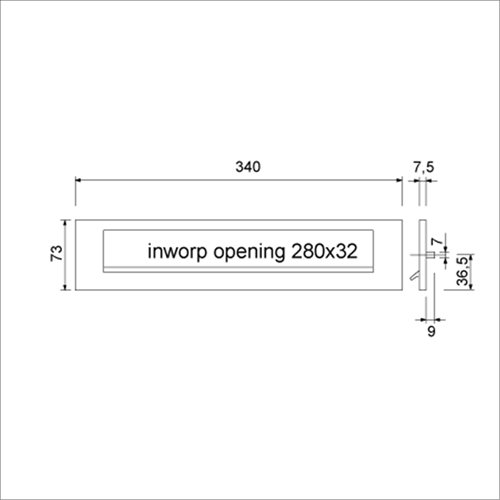 Ami-Briefschild DL Türstärke 53 57 Feder f1 – 400105