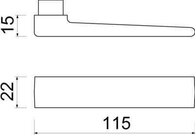 Ami Türgriff 353 Stiftteil F1 332 Lochteil M6 Türstärke 53 57 - 104454