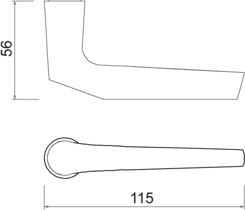 Ami Türgriff 354 Türstärke 38 42 Schwarz 9005 str - 739020