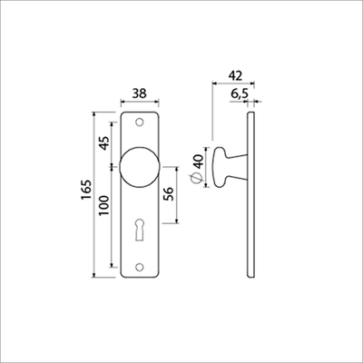Ami-Knopf 160 40 fester kurzer Schild 165 4 rh sl 56 f1 – 310152