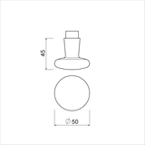 Ami-Knopfgriff 160 50-Loch-Teil M6 F1 - 199080 - afbeelding 2
