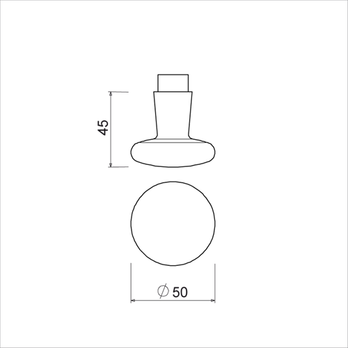 Ami-Knopfgriff 160 50-Loch-Teil M6 F2 - 199040
