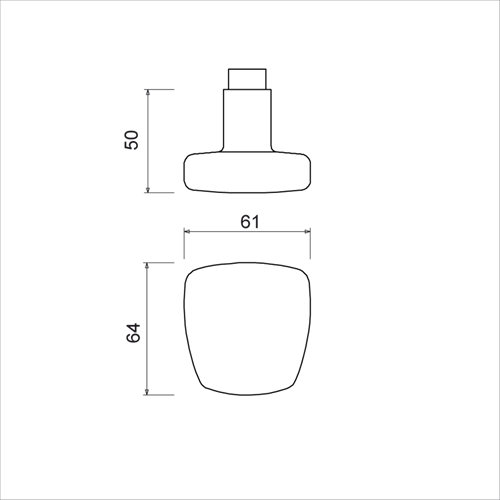 Ami-Knopfgriff 165 75-Loch-Teil M6 F1 – 199680