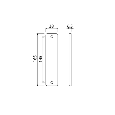 Ami Kurzschild 165 4 rh komplett blind f-1 - 211030