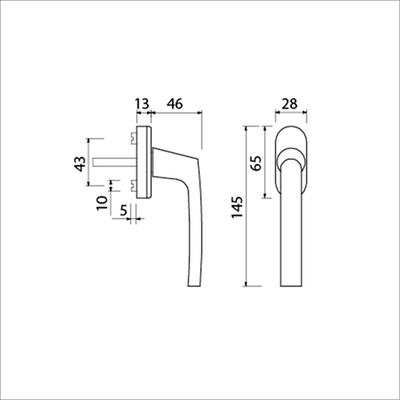 Ami Fenstergriff 810 7x40 oval weiß 9010 - 425508