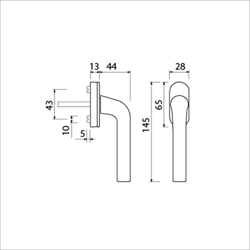 Ami Fenstergriff 820 7x32 f1 oval - 425601