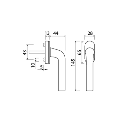 Ami Fenstergriff 820 7x35 weiß 9016 oval - 425626