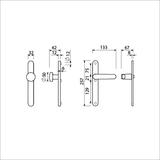 Ami Sicherheitsbeschlag 257 32 2 Blind Kn169 50 F1 A Z 378 Drehfeder 257 32 2 Blind Türstärke 53 57 mm – 845420 - afbeelding 2