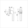 Ami Sicherheitsbeschlag Fenstergriff 822 7x32 weiß9010 oval - 425658