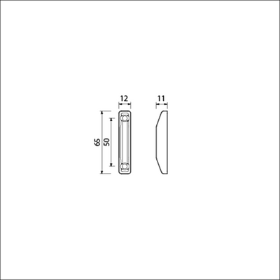 Ami Zamak-Abschlussplatte schmal – 900677