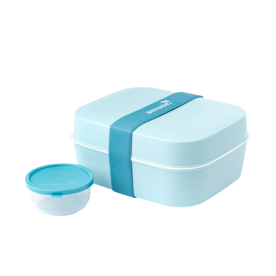 Amuse Basic Lunchbox 3-in-1 Blau 6-teilig