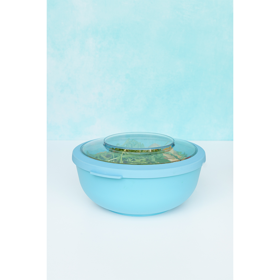 Amuse Life Speiseschüssel mit Deckel, blau, 2000 ml